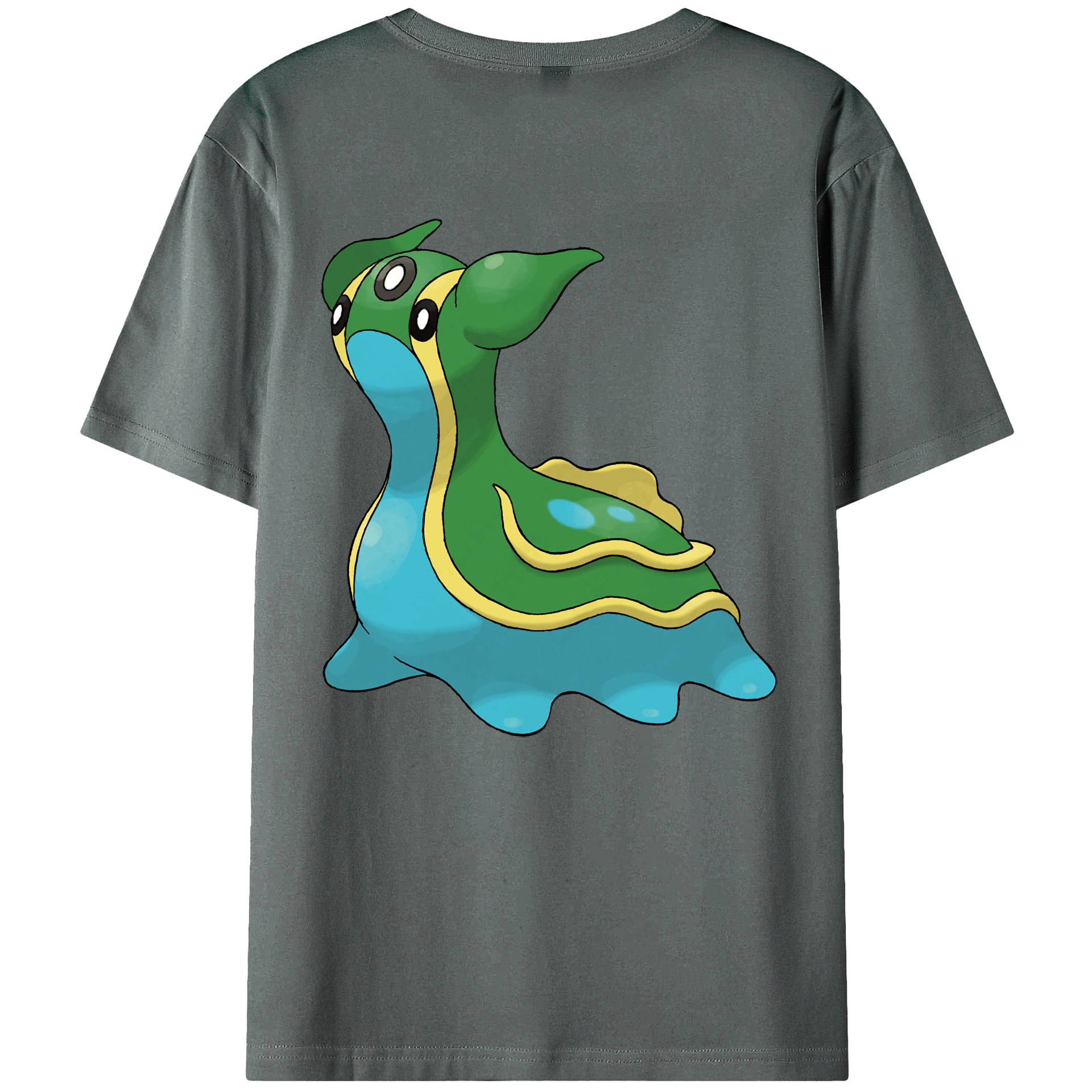 （画像用） ポケットモンスター Pokémon 綿100％ メンズ半袖Tシャツ（バックプリント） 通気性